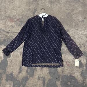 Vintage Film Costume 40s 50s Does Victorian Antique Style Faded Calico Blouse XL